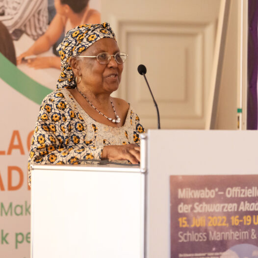 Mrs Aïssatou Diallo, Patron of the Black Academy, delivering her speech at the official launch of the Black Academy.