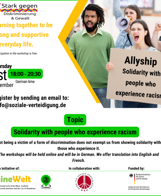 Workshop 1: Solidarity with people who experience racism